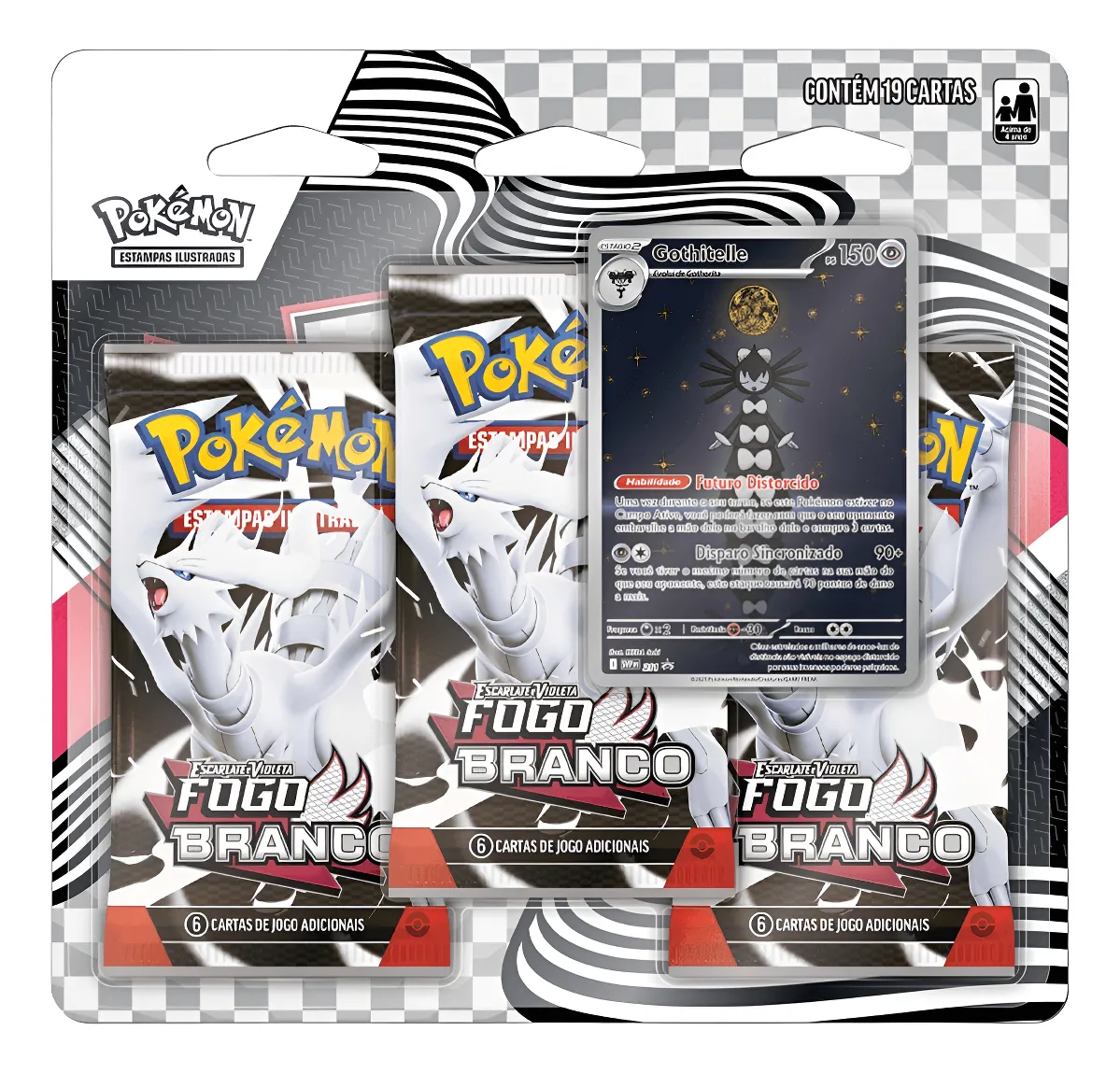 Blister Triplo Pokémon TCG - Escarlate e Violeta: Fogo Branco