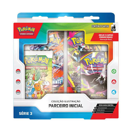 PRÉ-VENDA: Coleção Ilustração Parceiro Inicial do Pokémon Estampas Ilustradas - Série 3