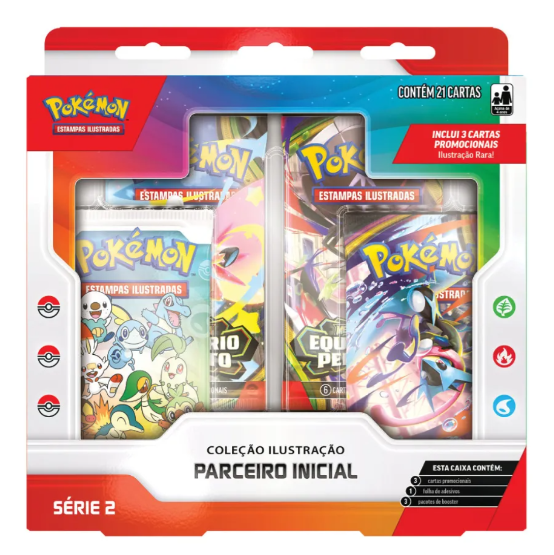 Coleção Ilustração Parceiro Inicial do Pokémon Estampas Ilustradas - Série 2